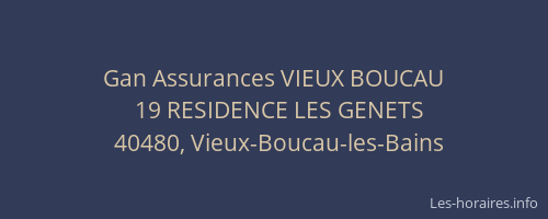 Gan Assurances VIEUX BOUCAU