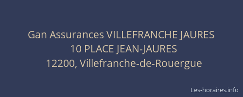 Gan Assurances VILLEFRANCHE JAURES
