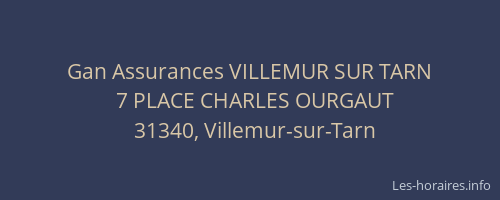 Gan Assurances VILLEMUR SUR TARN