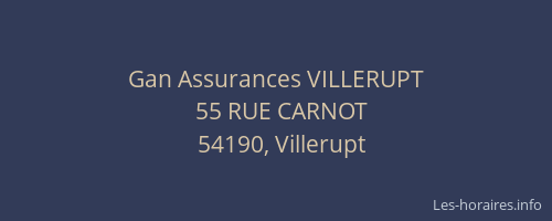 Gan Assurances VILLERUPT