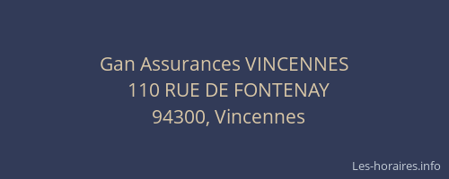 Gan Assurances VINCENNES