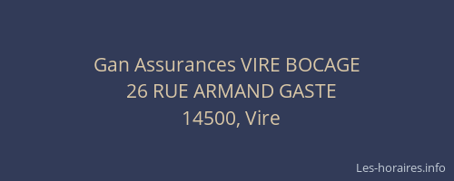 Gan Assurances VIRE BOCAGE