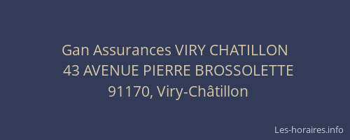 Gan Assurances VIRY CHATILLON