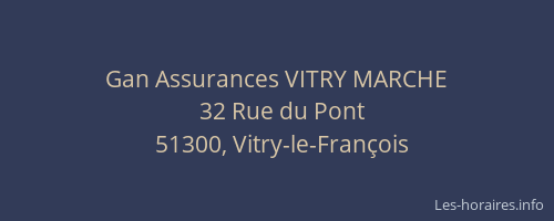 Gan Assurances VITRY MARCHE