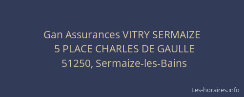 Gan Assurances VITRY SERMAIZE