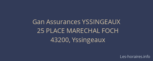 Gan Assurances YSSINGEAUX