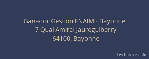 Ganador Gestion FNAIM - Bayonne