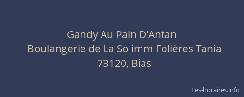 Gandy Au Pain D'Antan