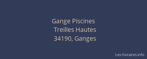 Gange Piscines