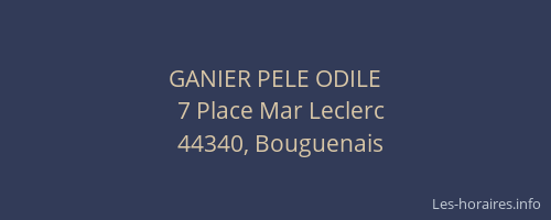 GANIER PELE ODILE