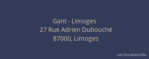 Gant - Limoges