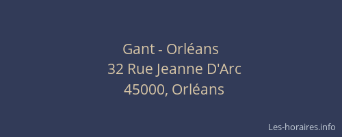 Gant - Orléans