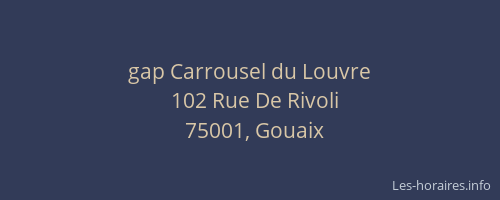 gap Carrousel du Louvre