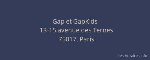 Gap et GapKids