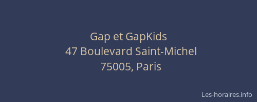 Gap et GapKids