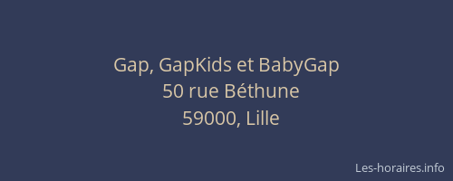 Gap, GapKids et BabyGap