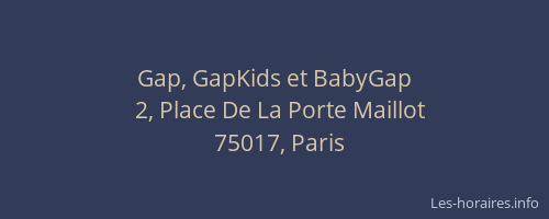 Gap, GapKids et BabyGap