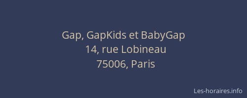 Gap, GapKids et BabyGap