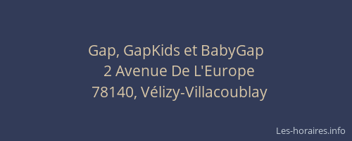 Gap, GapKids et BabyGap