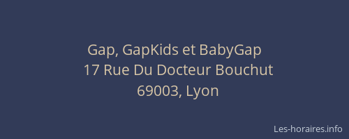 Gap, GapKids et BabyGap