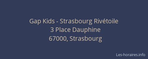 Gap Kids - Strasbourg Rivétoile