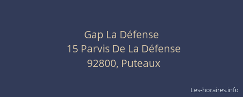 Gap La Défense