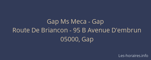 Gap Ms Meca - Gap