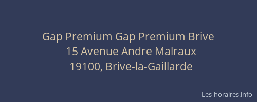 Gap Premium Gap Premium Brive