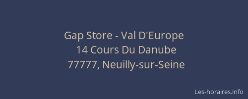 Gap Store - Val D'Europe