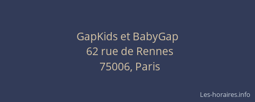 GapKids et BabyGap