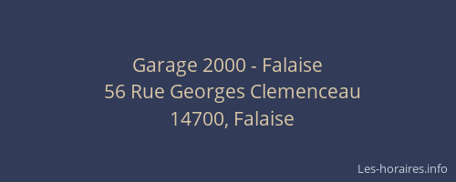 Garage 2000 - Falaise