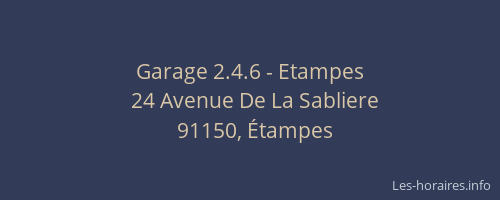 Garage 2.4.6 - Etampes