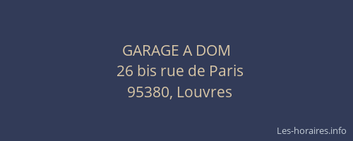 GARAGE A DOM