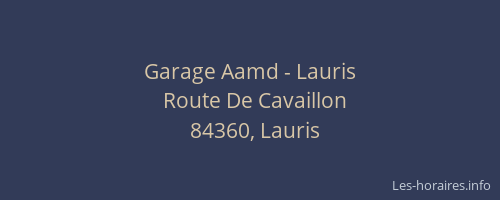 Garage Aamd - Lauris