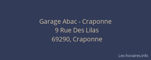 Garage Abac - Craponne