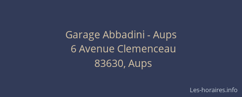 Garage Abbadini - Aups