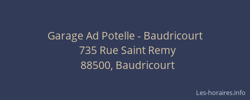 Garage Ad Potelle - Baudricourt