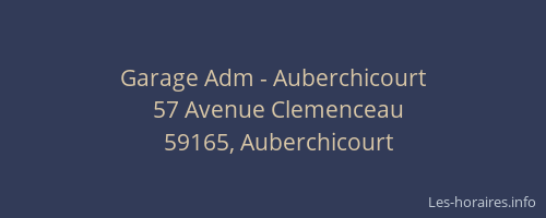 Garage Adm - Auberchicourt