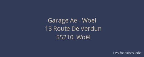Garage Ae - Woel