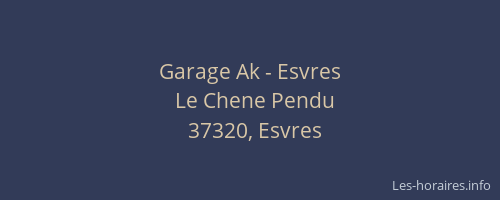 Garage Ak - Esvres
