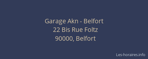 Garage Akn - Belfort