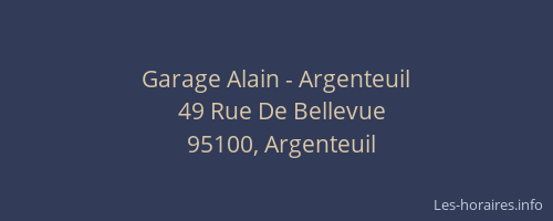 Garage Alain - Argenteuil