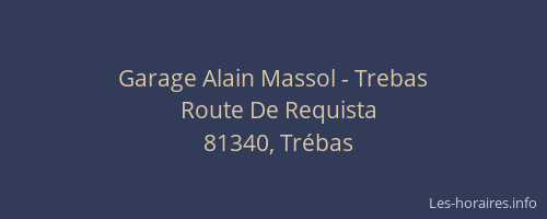 Garage Alain Massol - Trebas