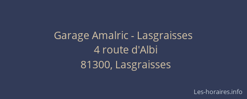 Garage Amalric - Lasgraisses