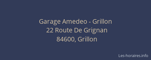Garage Amedeo - Grillon