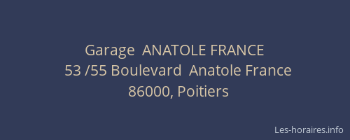 Garage  ANATOLE FRANCE