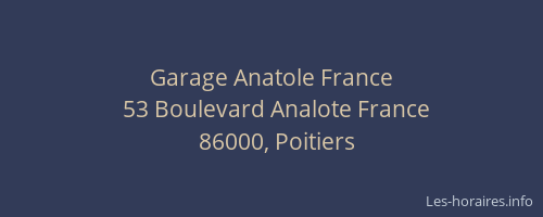 Garage Anatole France
