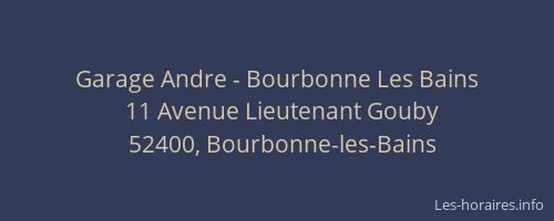 Garage Andre - Bourbonne Les Bains