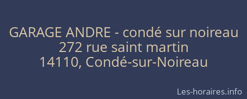 GARAGE ANDRE - condé sur noireau