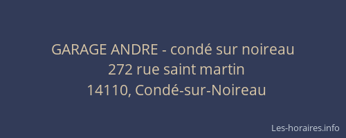 GARAGE ANDRE - cond&eacute; sur noireau